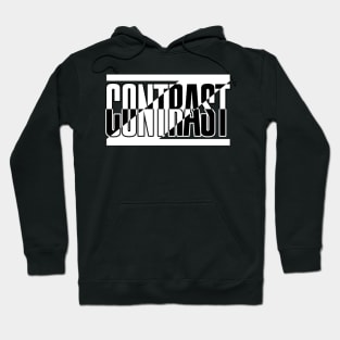 Contrast - Black and white Hoodie